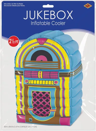 Miniatura 5 de Beistle Enfriador inflable - Decoraciones de fiesta de los años 50 y 80, contenedores de bebidas, enfriador de bebidas, decoraciones temáticas
