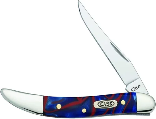 Miniatura 16 de Case XX WR Navaja de bolsillo pequeña Texas Toothpick Blanca con estrellas y rayas sintéticas, artículo #39912 (410096 SS) 7.6 cm cerrada, fabricada