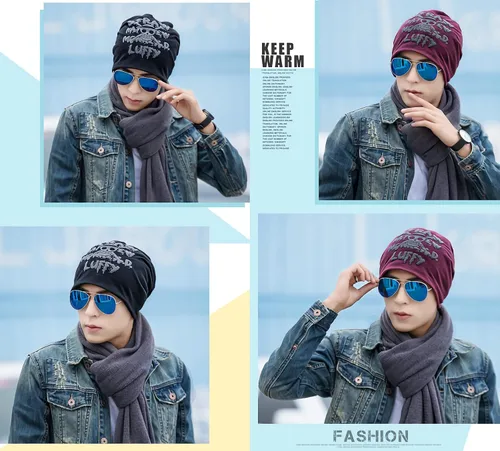 Miniatura 4 de MOMODEER Luffy Hats Anime Cap Slouchy Beanie Warm Thick Lined Hat Winter Unisex Beanie