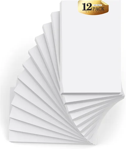 Miniatura 12 de Bloc de notas pequeño de bolsillo de 3 x 5 pulgadas, paquete de 10 blocs de notas de servidor de 3 x 5, blocs de notas blancos, blocs de notas