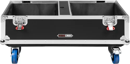 Miniatura 10 de Gator Cases G-TOUR Series ATA Style Road Case para (2) gabinetes de altavoces QSC K12 con almacenamiento de cables y ruedas resistentes de 4