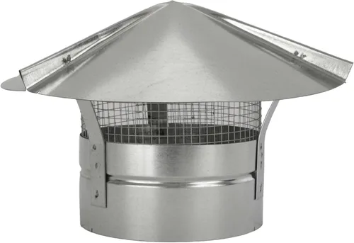Miniatura 8 de Tapa de chimenea con cono galvanizado y rejilla RDP de 4 pulgadas