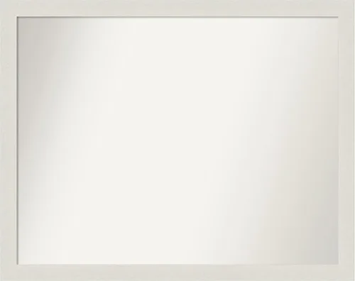 Miniatura 247 de Amanti Art Espejo de baño blanco para sobre el fregadero, 24 x 24 pulgadas, hecho a medida, espejo de tocador cuadrado blanco estrecho, marco