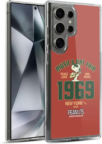 Miniatura 402 de Head Case Designs Funda de gel Woodstock 50th con licencia oficial de Peanuts Snoopy Guitar 1969 [protección de grado militar] compatible