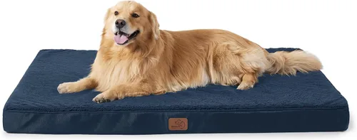 Miniatura 15 de Bedsure Camas para Perros Tamaño Grande - Cómodas Camas Planas para Mascotas con Funda Lavable Extraíble, Alfombrilla de Espuma Ortopédica