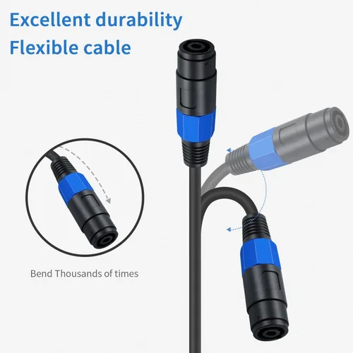 Miniatura 4 de Poyiccot Cable Speakon hembra a XLR, adaptador Speakon hembra a XLR macho de 6 pies con bloqueo giratorio compatible con micrófono de escenario DJ