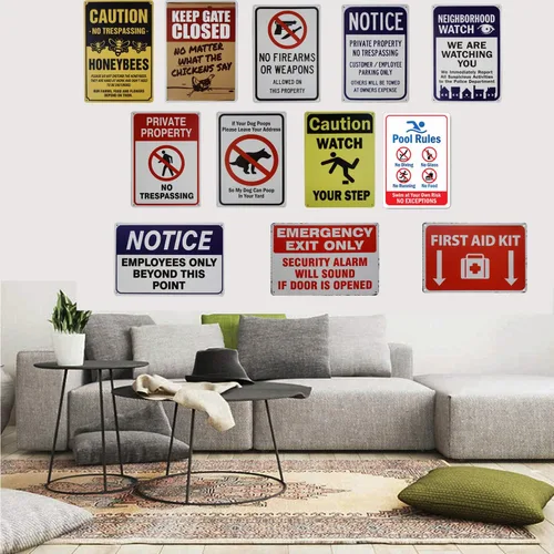 Miniatura 2 de AEIOUO - Cartel de metal para exteriores de metal para exteriores con mensaje "Clean If Your Dog Poops Please Leave Your Address So My Dog Can Poop