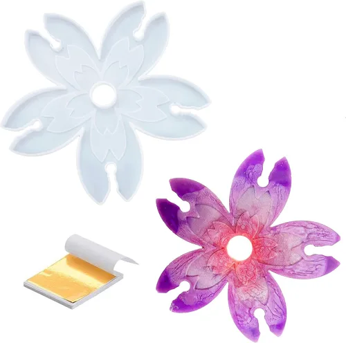 Miniatura 8 de Molde de silicona de resina de 3 niveles para tartas y postres, juego de moldes de fundición epoxi con accesorios de hardware para bricolaje