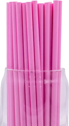 Miniatura 53 de Paquete de 150 pajitas de papel biodegradables con lunares rojos de 4 capas (compostables, no tóxicas, sin BPA)