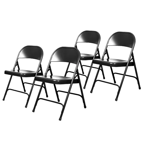 Miniatura 17 de OEF Furnishings Serie OEF50 Sillas plegables de acero resistentes con capacidad de peso de 500 libras (paquete de 4, beige)