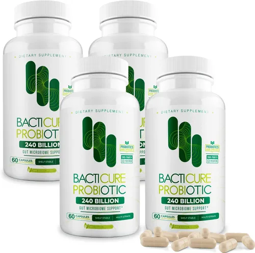 Producto natural, juego de 4 botellas, total por botella, 60 cápsulas, soporte del sistema inmunológico, fórmula patentada, producto original