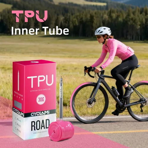 Miniatura 2 de Tubos interiores de TPU de 700 x 18-32C, tubos interiores mejorados, ultraligeros de 1.06 onzas (1.06 oz), con válvula de metal Presta
