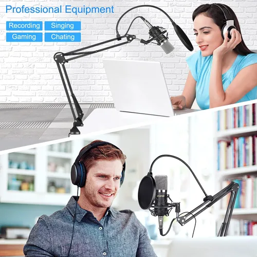 Miniatura 8 de Brazo de Micrófono, Aokeo AK-35 - Soporte de Micrófono de Escritorio; Soporte de Brazo de Tijera con Suspensión para Micrófono para Blue Yeti, Blue