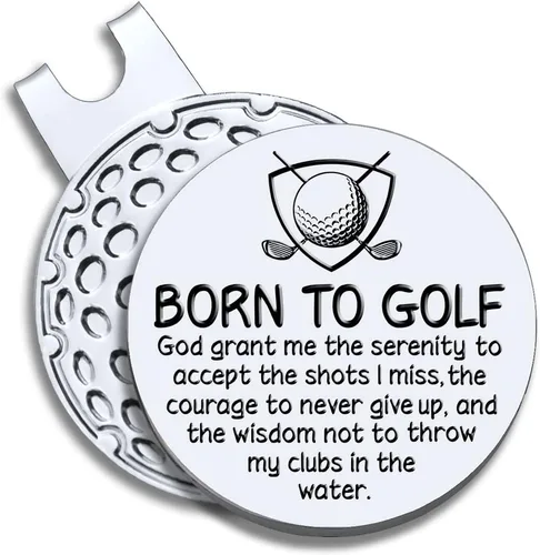 Miniatura 20 de Men Golf Ball Marker with Magnetic Hat Clip, Funny Golf Accessories Gifts for Men, Novelty Birthday Gifts for Male Golfer Fan