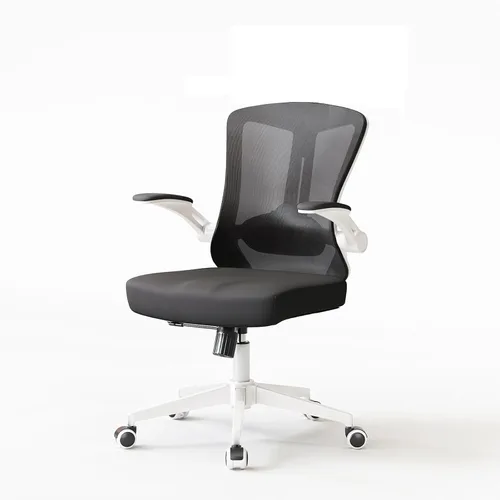 Miniatura 8 de poki Silla de oficina ergonómica, silla de escritorio de oficina en casa con ruedas, silla de oficina de malla con soporte lumbar, cómoda silla