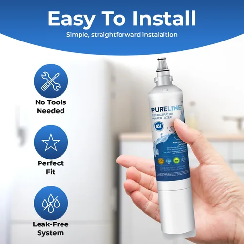 Miniatura 7 de Pure Line Filtro de agua, compatible con los modelos Whirlpool 4396510, W10186668, NLC240V, 4396510, WF285, 4392857, 4396163, 4396547, 8212491