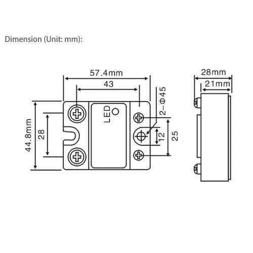 Miniatura 4 de Relé de estado sólido ATO SSR-100DA Relé semiconductor monofásico de CC a CA, entrada 3-32V CC, salida 24-480V CA (100A)