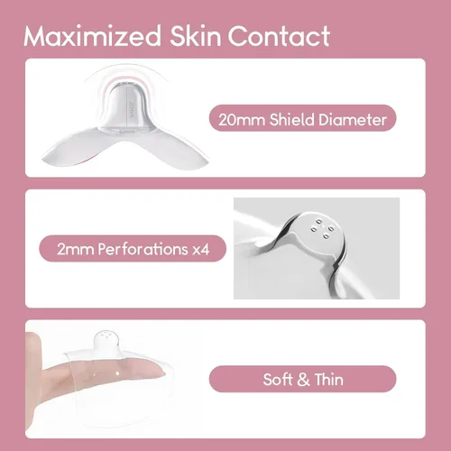 Miniatura 2 de Protectores de pezones para lactancia materna de 0.78 pulgadas, protectores de pezón para lactancia, recién nacido, silicona suave reutilizable sin
