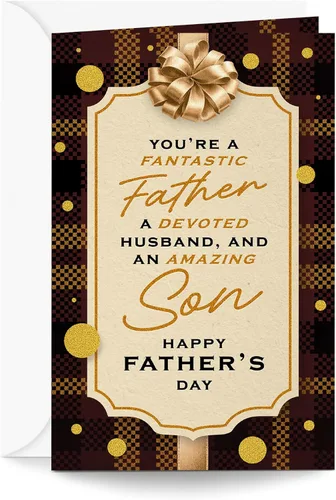 Miniatura 8 de Prime Greetings Tarjeta del día del padre para hijo, hecha en Estados Unidos, ecológica, tarjeta gruesa con sobre de primera calidad de 5 x 7.75
