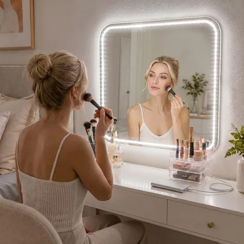 Miniatura 10 de Luces LED para Espejo de Tocador para Mesa de Maquillaje y Tocador, Kit de Tira de Luz LED Flexible de 13 pies, 6000K Luz Blanca Diurna