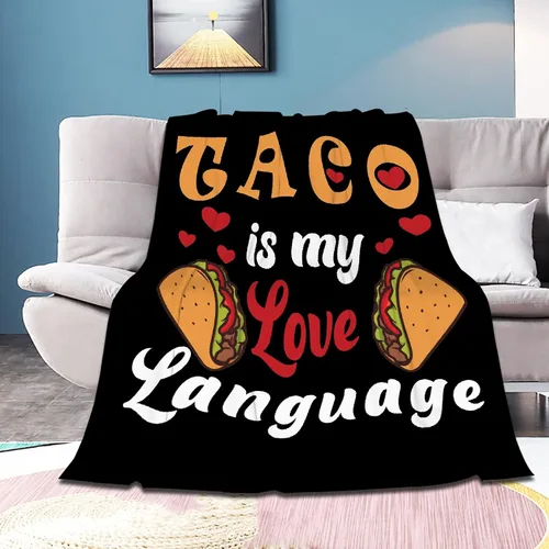 Miniatura 29 de Bonita manta de franela súper suave de tacos para cama, sofá, sala de estar, manta para niños, niñas, niños, multicolor, 40 x 50 pulgadas para niños