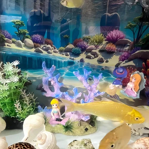 Miniatura 4 de Decoraciones de peceras, estatua de sirena, jardín de sirena, decoraciones de pecera, decoraciones de artesanía, decoraciones de sirena