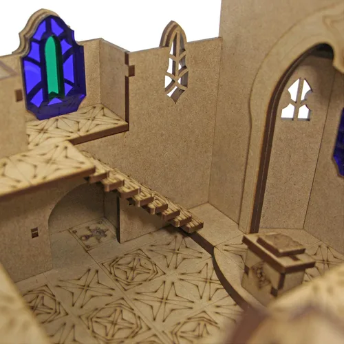 Miniatura 8 de Towerrex Temple D&D Terrain, edificios de fantasía de madera para miniaturas de 0.984 in, 1.260 in, 1.102 in, mazmorras y dragones, Pathfinder