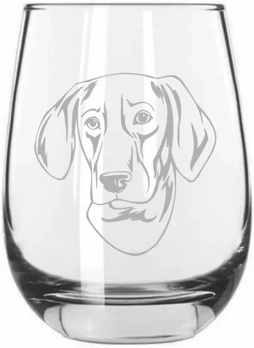 Miniatura 505 de Sakhalin Husky Dog - Copa de vino grabada personalizada de 15.25 onzas sin tallo