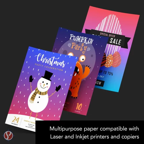 Miniatura 4 de Papel blanco brillante, copia de escritura impresa multiusos para oficina, volantes, carteles, propuestas de diseño, documentos comerciales, 8.5 x
