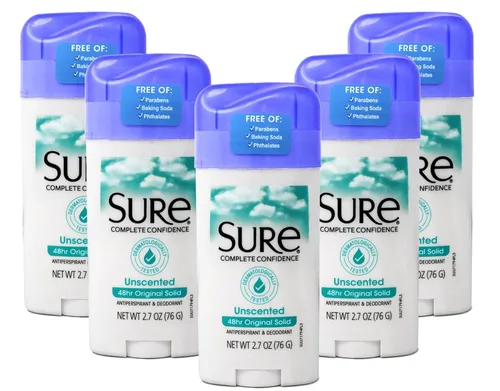Miniatura 7 de Sure Desodorante 2.7 oz Original Solid Regular (Paquete de 6)