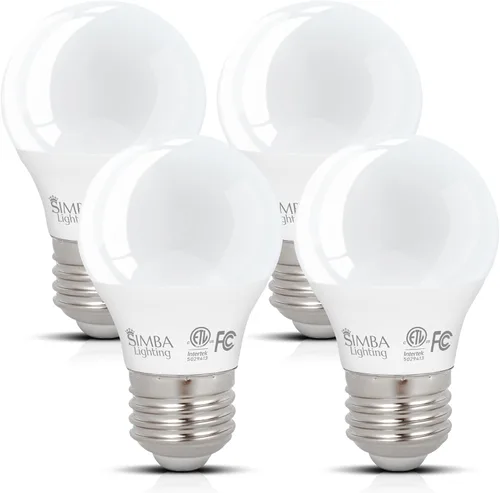 Simba Lighting Bombillas LED A15 ETL (paquete de 4) 5 W 40 W de repuesto para electrodomésticos, refrigeradores, ventiladores de techo, 120 V, base