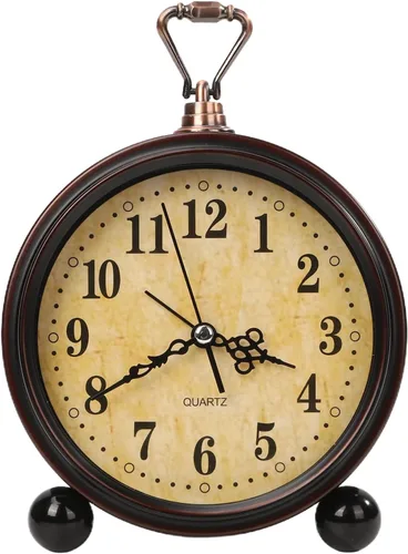 Alarma fuerte para personas que duermen profundamente, reloj despertador vintage de 5.25 pulgadas, funciona con pilas, reloj retro para dormitorio,