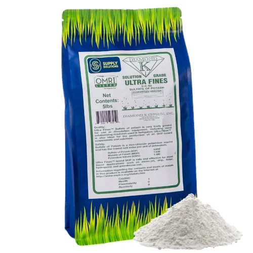 Supply Solutions Sulfato de potasa 0-0-50 - Fertilizante orgánico de potasa - Adecuado para fertirrigación, sistemas de goteo, foliar, hidroponía,