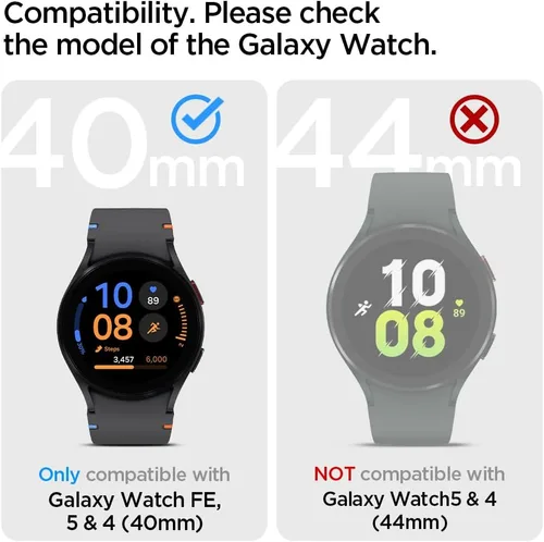 Miniatura 2 de Spigen Rugged Armor Pro - Correa diseñada para Samsung Galaxy Watch FE (2024), 5 de 1.575 in (2022), 4 de 1.575 in (2021) con protector de funda
