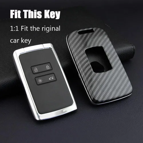 Miniatura 3 de Funda para llave compatible con Renault Kadjar Koleos Clio Scenic Megane Duster Sandero Twingo - Carcasa para llaves de coche, cadenas