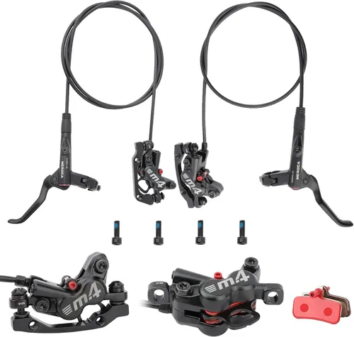 Miniatura 2 de MEROCA M4 Frenos de disco hidráulicos de 4 pistones para bicicleta de montaña Frenos hidráulicos para bicicleta Delantero 800mm y Trasero 1400mm