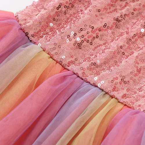 Miniatura 4 de Vestido tipo tutú para niña, vestido sin mangasmanga larga para niña, vestido de verano de tul para niña