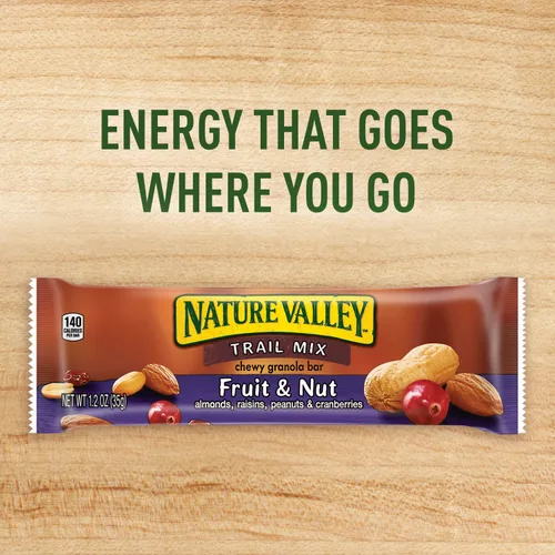 Miniatura 6 de Nature Valley Barras de granola masticables de frutas y nueces, nueces de chocolate negro, 6 barras, 7.4 onzas
