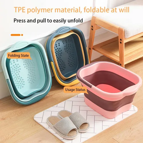 Miniatura 3 de WMHYLYH Lavabo plegable para pedicura y spa de pies, masajeador para pies secos y agrietados, bañera para remojar pies con punto de acupuntura