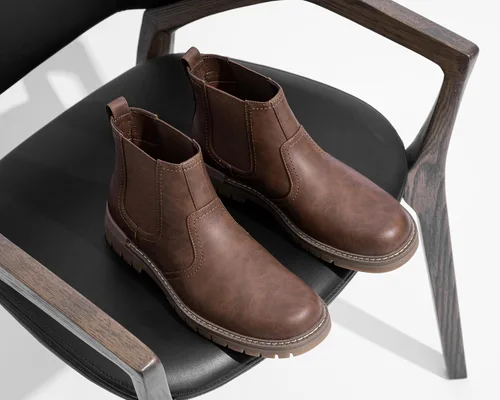 Miniatura 5 de Jousen Botas Chelsea para hombre, botas de tobillo casuales para hombre
