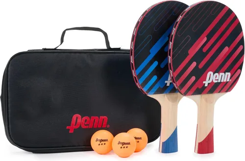 Penn Juego de paletas de tenis de mesa para 2 jugadores, 2 paletas 3.0, 3 pelotas y bolsa de almacenamiento, raquetas de ping pong con respaldo de