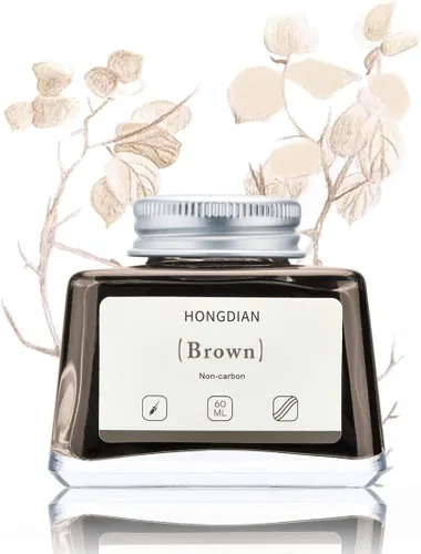 Miniatura 19 de Asvine Hongdian Pluma estilográfica con tinta embotellada Azul, Botella de tinta de 60ml para pluma estilográfica sin carbono