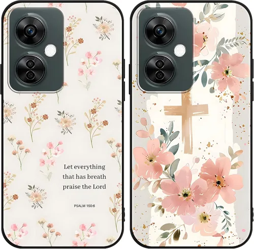 Miniatura 28 de Paquete de 2 Fundas de Teléfono con Lazo Rosa para Gabb Phone 4 6.1", Fundas con Patrón de Flores Florales con Lazo de Cinta Kawaii Lindo de Dibujos