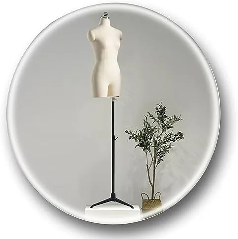 Adjustable Female Dress Form Mannequin Torso for Sewing, Anti-Static Cotton Body with Metal Tripod Stand, Ideal for Clothing Display, Beige, Size 92#