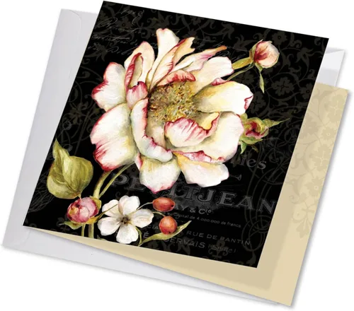 Miniatura 10 de The Best Card Company - 1 tarjeta de felicitación de agradecimiento de flores (8.5 x 11 pulgadas) - Hermosa tarjeta de notas de gratitud floral