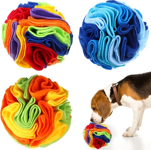 Pelota de olfateo para perros, juguete interactivo para aliviar el estrés, juguetes interactivos para perros, tapete de forraje para mascotas, 3