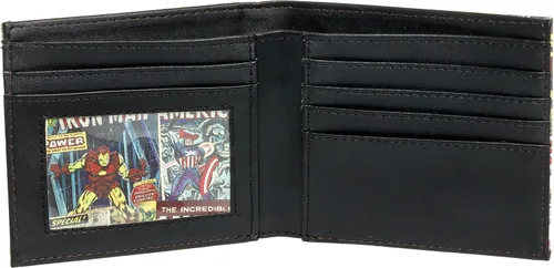 Miniatura 3 de Cartera de piel plegable con caja de regalo de Marvel Comics negro talla única