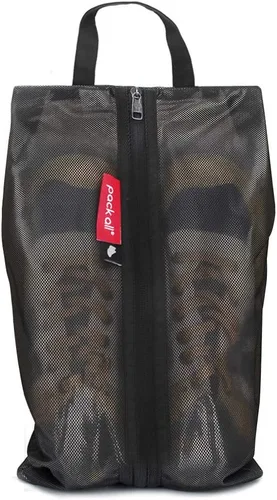 pack all Bolsas de viaje resistentes al agua, organizador de zapatos con cremallera, para hombres y mujeres, Negro -, 1 paquete