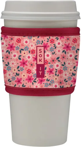 Miniatura 137 de Sok It HotSok Coffee & Tea - Funda de neopreno con aislamiento reutilizable (floral abstracto)