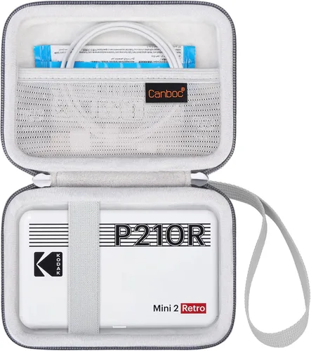 Miniatura 10 de Canboc Funda de transporte para impresora fotográfica portátil Kodak Mini 2 Retro 4PASS (2.1 x 3.4 pulgadas), bolsillo de malla para papel